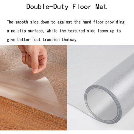 FreeLung Office Chair Mat for Hard Floors 48x36 in Clear Floor Home PVC Protector Mat