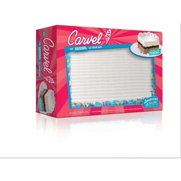 Carvel Family Size Ice Cream Cake, Chocolate and Vanilla Ice Cream, and
