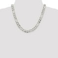 thumbnail image 5 of Solid 925 Sterling Silver Men's 9.5mm Flat Figaro Chain Necklace - with Secure Lobster Lock Clasp 20", 5 of 6