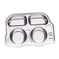 thumbnail image 2 of Plato de cena de acero inoxidable Plato de cena dividido Bandeja de frutas Vajilla A, 2 of 9