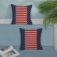 thumbnail image 3 of 4th of July Pillow Covers 20x20 Red Stripes Blue White Patriotic Stars Outdoor Decor Throw Pillows for Couch Independence Day Memory Day Pillowcase Decorative Cushion Case for Sofa Bed Set of 2, 3 of 6