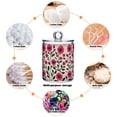 thumbnail image 6 of Yayeee 4 Pack Qtip Holder Bathroom Cotton Swab Canister with Lid Clear Dispenser Set, Pink Flowers, 6 of 6