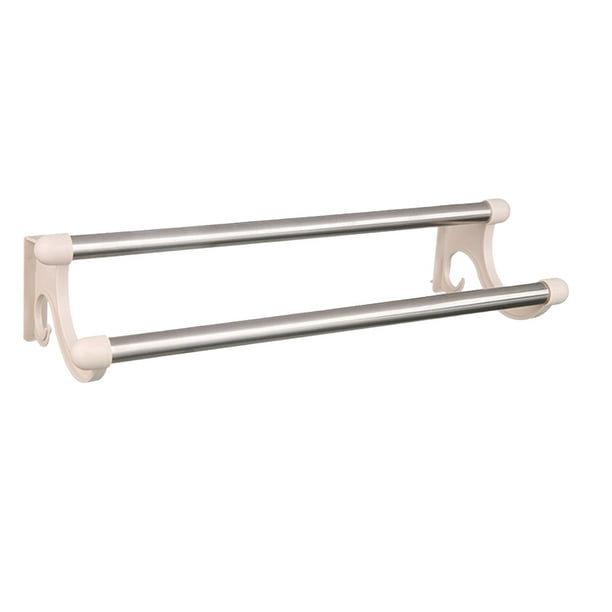 Toallero doble para baño toallero doble toallero de plástico de acero inoxidable para baño toallero doble colgador de toallas de montaje en pared ANGGREK Otros