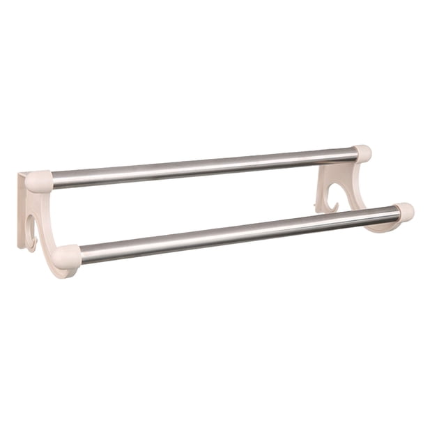 Toallero doble para baño toallero doble toallero doble soporte para toallas soporte de pared colgador de toallas doble toallero doble toallero de plástico de acero ANGGREK Otros