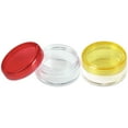 thumbnail image 2 of 5G/5ML Clear Plastic Cosmetic Sample Jars with Multi-Color Lids, 2 of 10