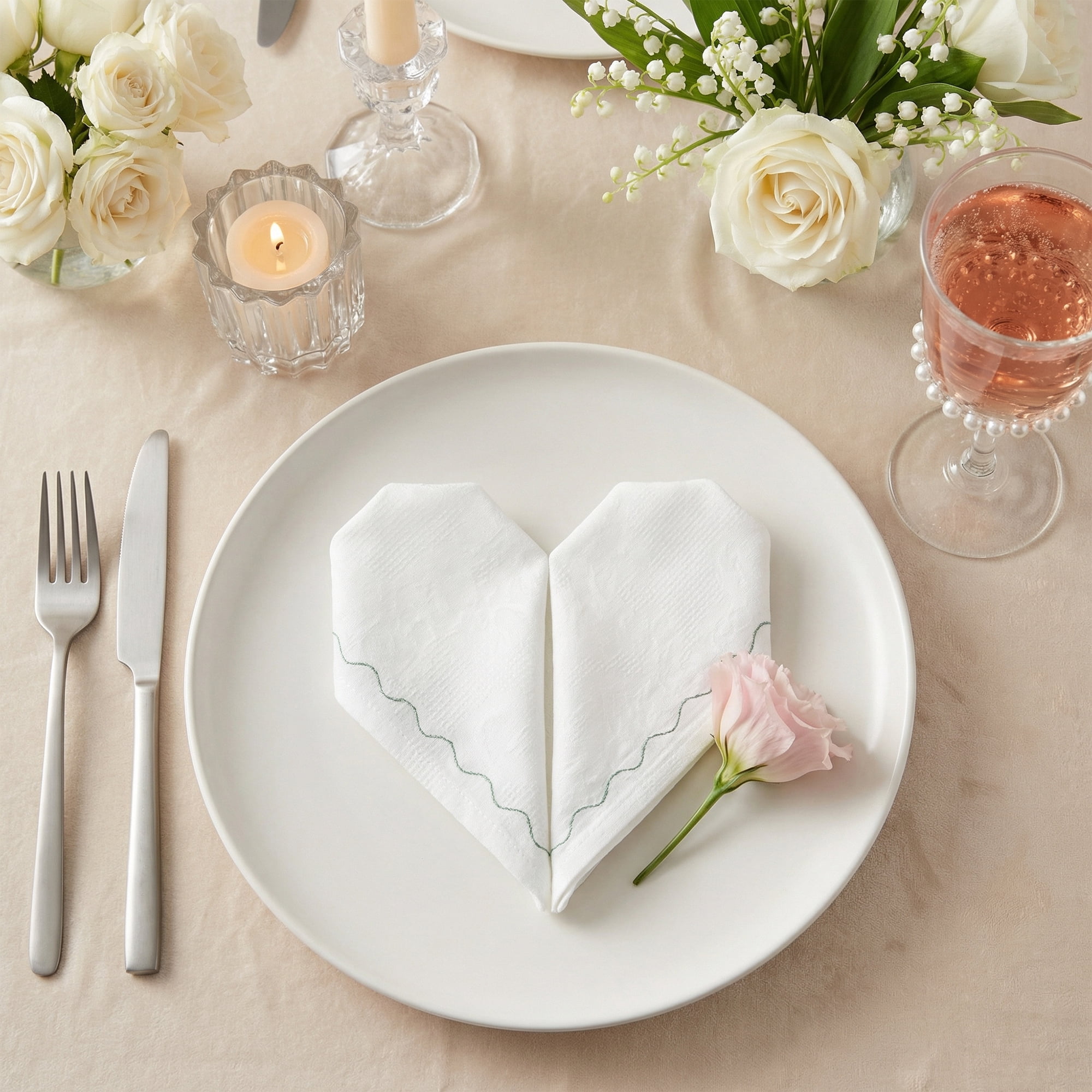 Unique Bargains 6Pcs Cotton Reusable Events Cloth Napkins White 17x17inch