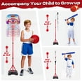 thumbnail image 4 of JoyStone 6 in 1 Kids Basketball Hoop and T Ball Set Ring Toss Game, Toddler basketball hoop with Electronic Scoreboard Music and LED Lights, Sports Gifts Toys for Boys Girls, 4 of 10