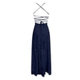 thumbnail image 5 of Bodycon Dresses for Women Spaghetti Strap Sleeveless Solid Color Maxi Length Elegant Casual Party Dress Black L, 5 of 5