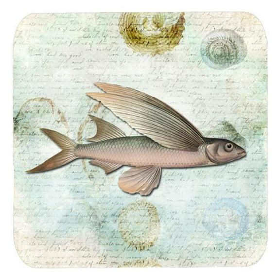Fish Foam Coasters - Set Of 4, 3.5 x 3.5 In.