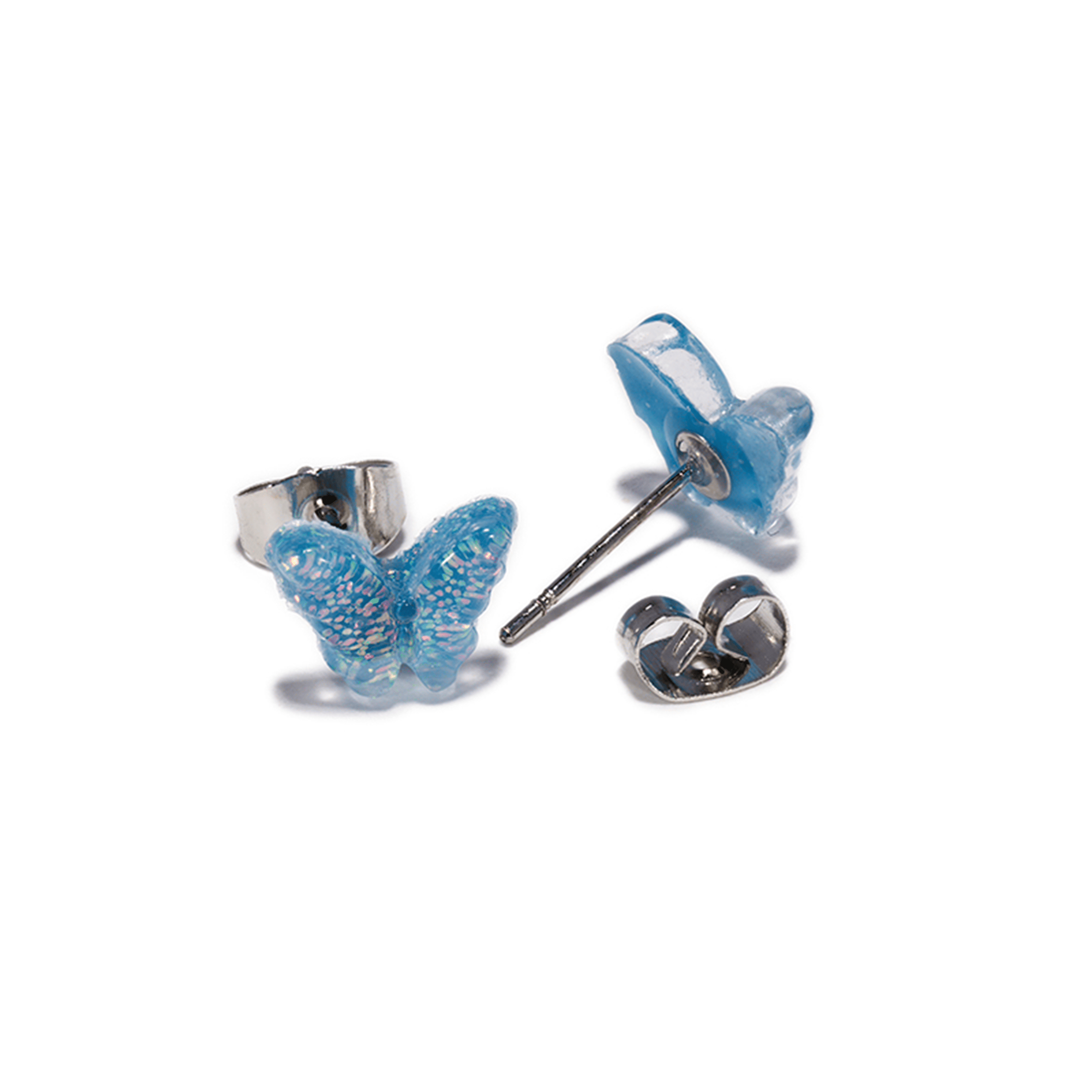 Claire's - Brandclub - Girls Glow Dark Butterfly Stud Earrings Set