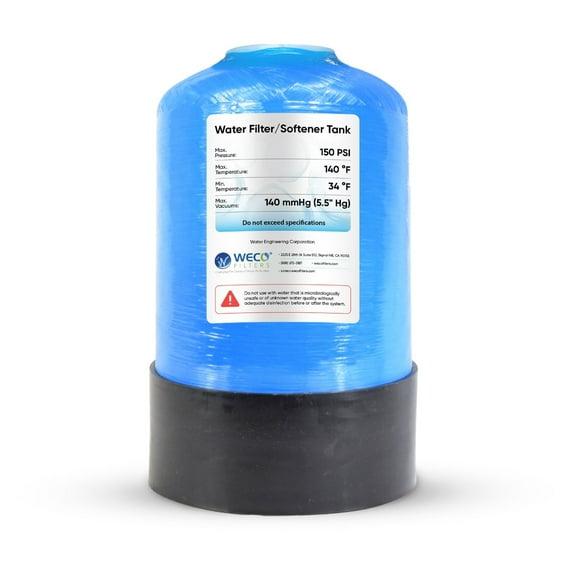 WECO Mineral Tank for Water Softener / Filter Applications 10" Diameter x 17" Height with 2.5" Standard Top Port