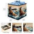 thumbnail image 3 of Sea Lion Foldable Storage Baskets Toy Storage with Handle 10.8"x10.5"x10.6" Large Capacity Storage Cubes, 3 of 6