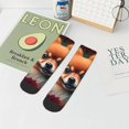 thumbnail image 7 of Rocae Colorful Leaf Chihuahua for Premium Adult Socks,Comfortable, Breathable, and Durable Socks, Perfect for Everyday Wear, 7 of 7