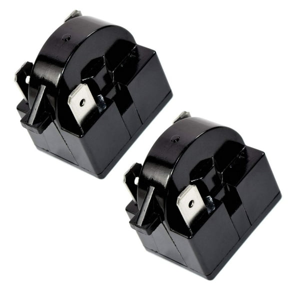 HQRP 2-Pack QP2-4R7 4.7 Ohm 3-Pin PTC Starter / Start Relay Replacement for Sunbeam SBCR033B1W Compact Refrigerator