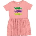 thumbnail image 3 of Inktastic Mardi Gras Holiday Alligators Girls Toddler Dress, 3 of 5