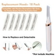 thumbnail image 2 of 18-Pack Replacement Heads for Finishing Touch Flawless Dermaplane Glo, Sonic Facial Exfoliation Blades, Refill Blades for Vibrating Dermaplane Razor with Safety Micro-guards, 2 of 7
