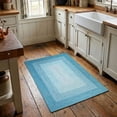 thumbnail image 2 of WANLISELL 31.5" x 47.2" Handmade Braided Rug, Indoor Modern Woven Rope Rug, Farmhouse Kitchen Mat for Living Room Bedroom, Blue, 2 of 13