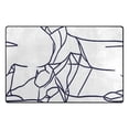 thumbnail image 2 of Abstract Line Art Design Soft Polyester Area Rug 60''x39'', Non Slip, Memory Foam, Water Absorbent, 2 of 7