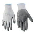 thumbnail image 3 of par de guantes de trabajo resistentes al aceite antideslizantes recubiertos de nitrilo guantes de mantenimiento elásticos transpirables grises, 3 of 8