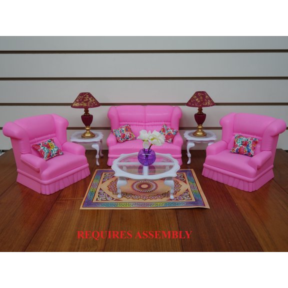 Gloria My Fancy Life Living Room Play Set Dollhouse Furniture, 14 Pieces