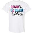 thumbnail image 3 of Inktastic Pink or Blue Auntie Loves You T-Shirt, 3 of 5