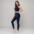thumbnail image 3 of Women's High Waist Seamless Leggings with Full-Length Ankle Fit - X Large, Navy, 3 of 7