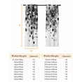 thumbnail image 6 of Black Gradient Blackout Curtains for Bedroom, Abstract Polka Dots Vintage Modern Art Thermal Insulated Kitchen Drapes with Grommets, Light Blocking Window Treatment, 2 Panels 52" x 90", 6 of 7