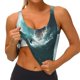 thumbnail image 3 of Fotbe Surfing Shark Sujetador Deportivo Largo sin Aros para Mujer con Almohadillas y Soporte Medio, Transpirable y Absorbente, Camiseta Tipo Chaleco o Tank Top-X-Large, 3 of 8