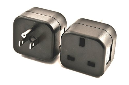 VCT QA-10ML-VVOZ Grounded UK to USA Travel Plug Adapter with Dual Voltage Compatibility