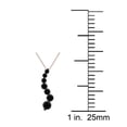 thumbnail image 5 of Aone Jewelry 2.00 Carat Natural Black Diamond Seven Stone Journey Design Pendant Necklace For Woman Crafted In 14k Rose White and Yellow Gold With 18 Gold Plated Over 925 Sterling Silver Box Chain, 5 of 5