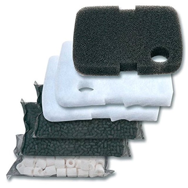 Kits de recarga de filtros Cascade Penn Plax Elite: Bio Floss Bio Foam Pro Carb y Bio Rings 1200/1500-Recarga de 60 días