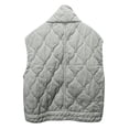 thumbnail image 5 of Puffer Vest Ladies Padded Vest Jacket Sleeveless Stand Up Collar Fall Winter Womens Winter Coats Grey M, 5 of 5