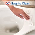 Clorox Antimicrobial Elongated Plastic Toilet Seat with Easyoff Hinges