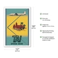 thumbnail image 2 of Afrique Noire (Sub-Saharan Africa) - TAI Airline (Transports Aériens Intercontinenteaux) - Vintage Airline Travel Poster by Bernard Villemot c.1950 - Master Art Print (Unframed) 12in x 18in, 2 of 4