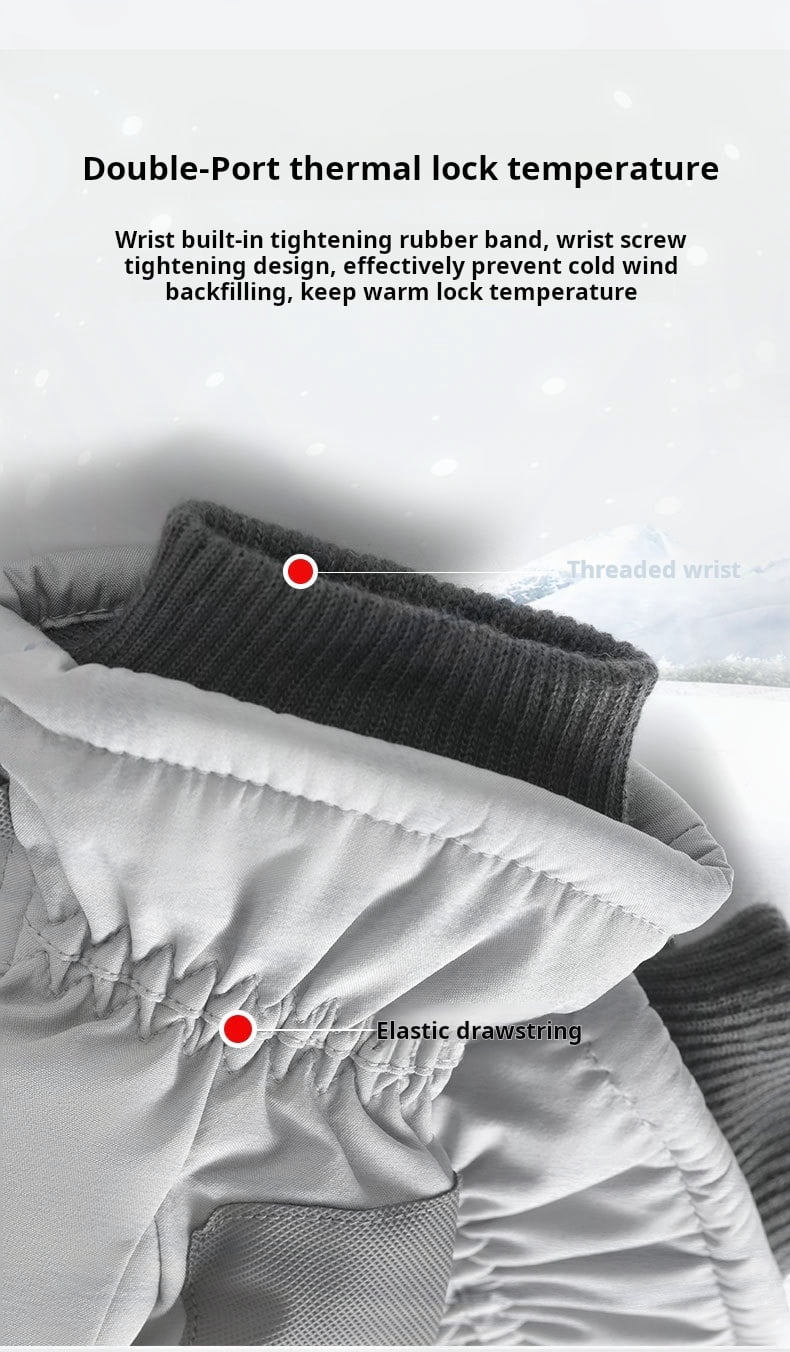 Cinda Ease Waterproof Ski Gloves for Men & Women, Thermal Winter Snow Gloves with Touchscreen Fingertips, Anti-Lost Buckle, Windproof Adjustable Cuff for Snowboarding & Outdoor Sports