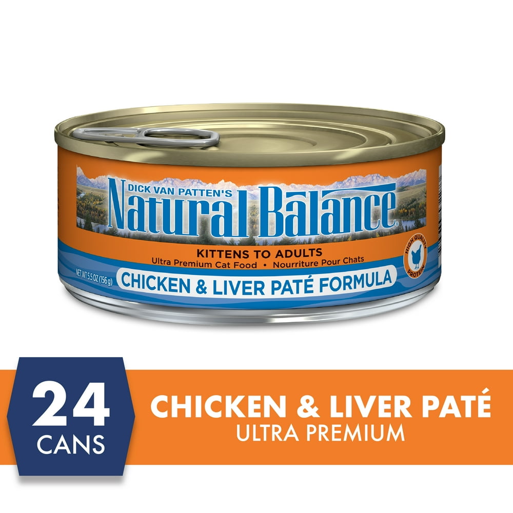 Natural Balance Chicken & Liver Paté Formula Wet Cat Food, 5.5Ounce