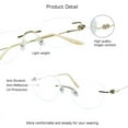 thumbnail image 2 of VisionGlobal Anti-Glare Blue Light Blocking Eyeglasses (Frameless, No Magnification), 2 of 5