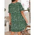 thumbnail image 6 of Musefolio Womens Leopard Print Ruffle Sleeve Boho A-Line Dress Flowy Ruffle Hem Summer Sundress S-XXL, 6 of 6