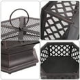 thumbnail image 5 of Wood Burning 22'' Fire Pit for Outside, Premium Hex-Shaped Steel Fire Pit w/Flame-Retardant Lid, Metal Fire Pit w/Poker, Multifunctional Heater/Grill/Ice Pit for Backyard Patio Garden BBQ Grill, S8014, 5 of 8