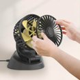thumbnail image 4 of Car Fan Dual Head 2 Speed 360 Rotating Fit Cool Air for Dashdoard Vehicle Summer, 4 of 9