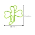thumbnail image 2 of TEHAUX Shamrock Shaped Paper Clips Plastic Coated Metal For Office Use 15Pcs 1.4X1.2X0.08In, 2 of 8