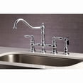 thumbnail image 3 of Kingston Brass KS3271ALBS Kitchen Faucet with Side Sprayer, Polished Chrome, 3 of 5