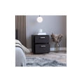 thumbnail image 2 of Pemberly Row Contemporary Engineered Wood Nightstand in Black, 2 of 5