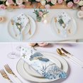 thumbnail image 3 of Blue Sea Turtles Cloth Napkins, Coastal Ocean Seahorse Starfish Coral Washable and Reusable Dinner Napkins Set of 6, Table Napkin for Kitchen Party Birthday Wedding Hotel Housewarming 20"x20", 3 of 9