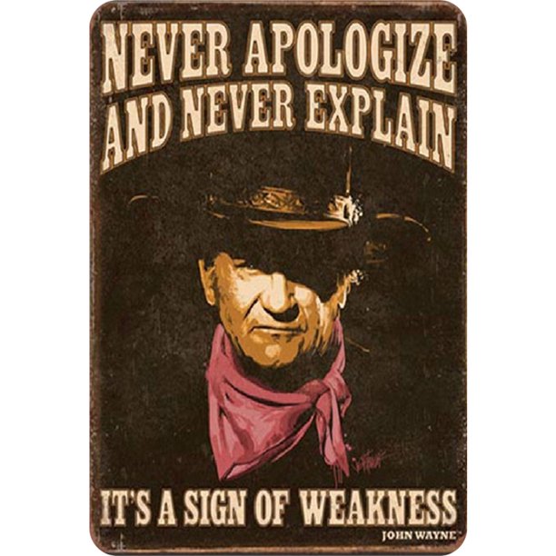 Placa Metal Vintage John Wayne Pintura Hierro Rectangular Del 30x40cm