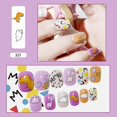 thumbnail image 5 of 96 piezas de uñas postizas para niños, 4 cajas de uñas para niños, lindo kit de uñas postizas para niñas con temática de gato, uñas postizas y accesorios, 5 of 5