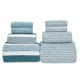 thumbnail image 2 of Set de toallas de baño giradas de terciopelo - Toallas altamente absorbentes de 8 piezas para baño, spa y gimnasio, 30x30cm y 70x140cm, 2 of 4