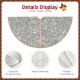 thumbnail image 5 of Kll Glittersilver Christmas Tree Skirt 30",Party Decorations Farmhouse For Christmas Decorations Holiday Party, 5 of 8