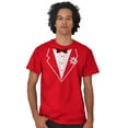 thumbnail image 4 of Vintage Formal Bachelor Party Tuxedo Men's Big & Tall Crewneck Graphic Tee Brisco Brands 4X, 4 of 5