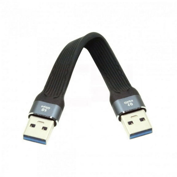 FVH 10Gbps USB 3.1 Type A Male to USB3.0 Type A Male Extension Flat Slim FPC Data Cable 13cm for Laptop Desktop